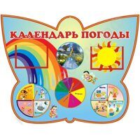 Календарь погоды в форме бабочки