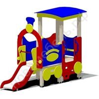 Детский игровой комплекс паровоз с горкой