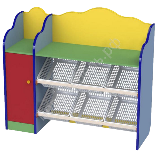 Многофункциональный стеллаж с контейнерами №1