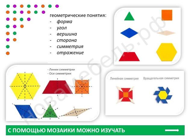 Мозаика «Геометрические фигуры». Игровой набор