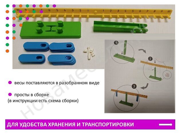 Весы математические. Набор игровой для учеников